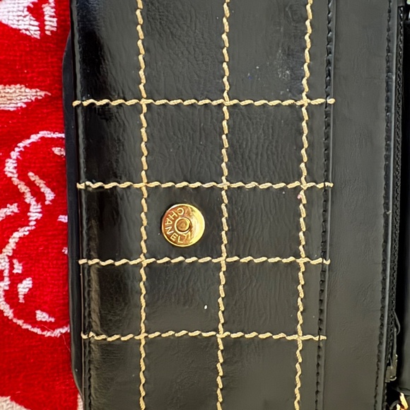 Chanel Calfskin Stitched Quilted Wallet On Chain Bag Purse Black - Picture 4 of 8